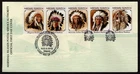 MARSHALL ISLANDS, SCOTT # 1063, FDC COVER - AMERICAN INDIAN HEADDRESSES 2013