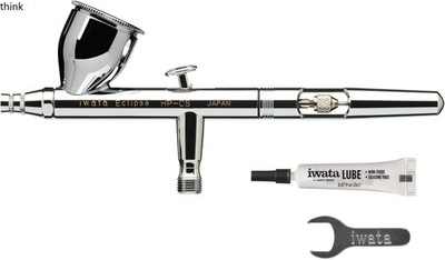 Iwata Eclipse HP-CS Airbrush - Gravity Feed Dual Action, High-Flow Atomization..