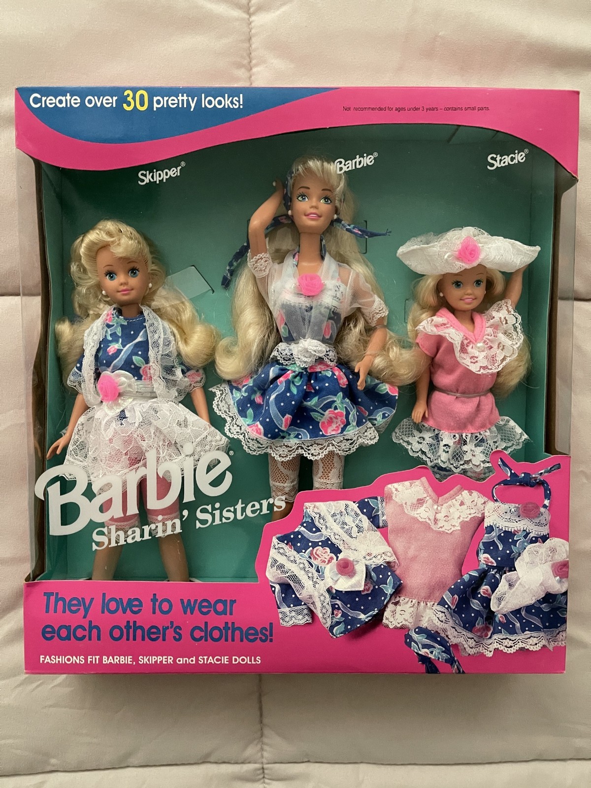 1992 Barbie Sharin' Sisters Gift Set - Barbie, Skipper, Stac