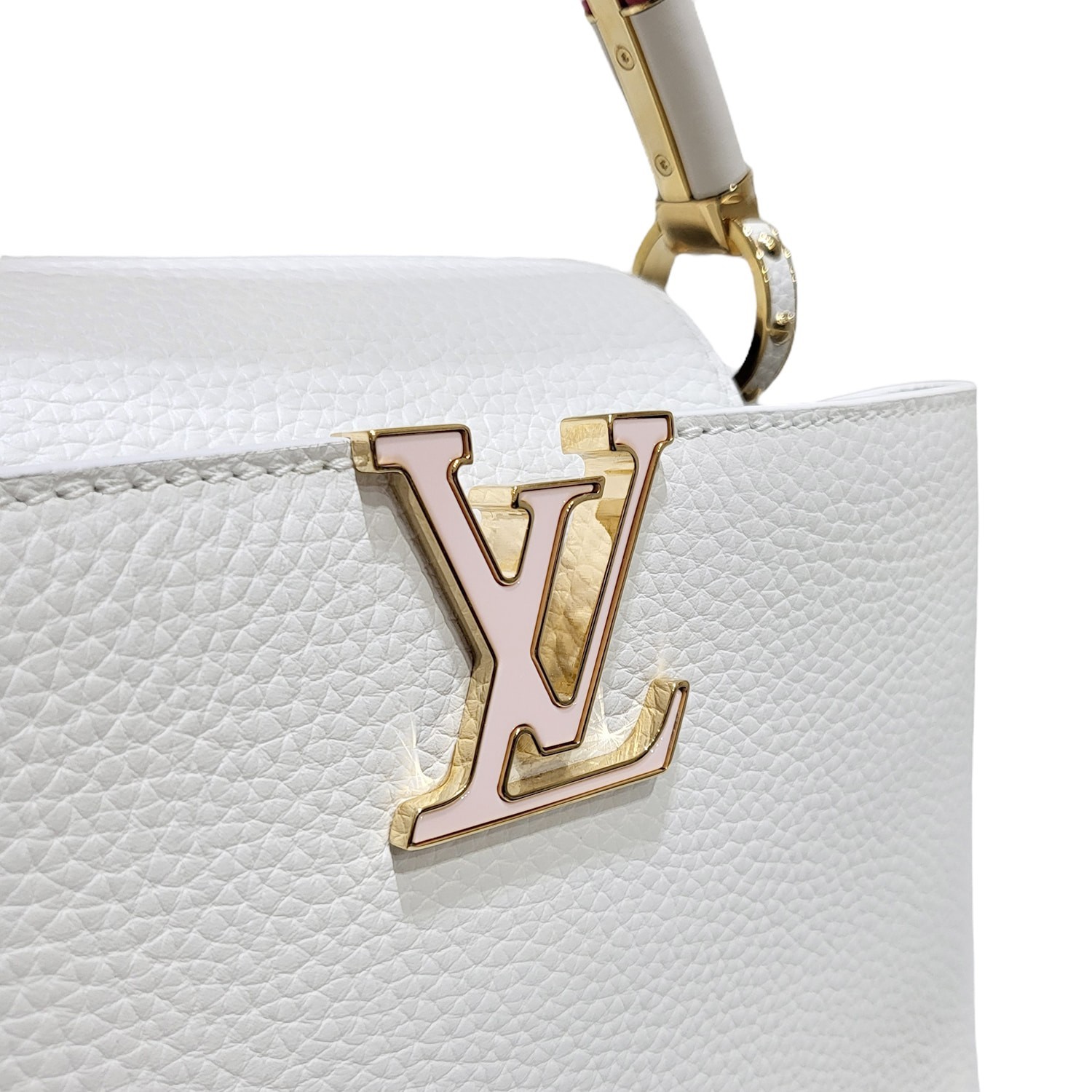 Louis Vuitton M21646 23FW White Taurillon Capucines BB Tote Bag + Strap image 5