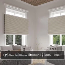 Changshade Top Down Bottom Up Cellular Shades Blackout Cordless Honeycomb Blinds