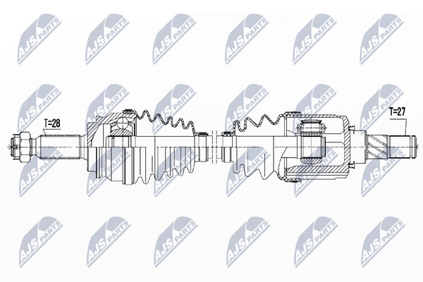 NTY Antriebswelle NPW-CH-046 FüR Jeep Compass MK49 Patriot MK74 4X4-image