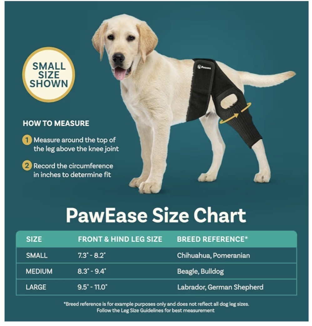 PetCove  Dog Knee Brace for Torn Acl Hind Leg (Open Box) Small 