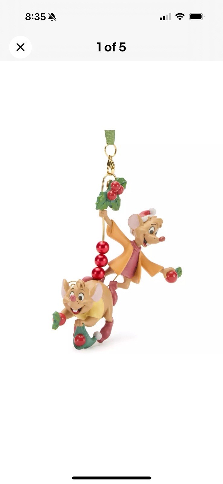 2025 Disney Sketchbook Ornament Jac and Gus Cinderella Brand New In Box HTF