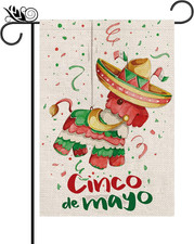 Cinco De Mayo Garden Flag Pinata Mayo Vertical Double Sided Festive Fiesta Party