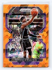 2021-22 Panini Prizm #139 Terence Davis II Orange Ice Sacramento Kings