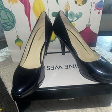Nine West Black Patent Leather Platform Pumps…9.5M