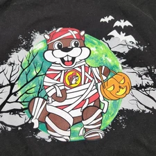 Buccees T Shirt Adult Large Halloween Haunt It Pumkin Bats Haunted House Black