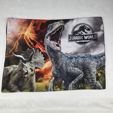 Jurassic World Pillow Case Standard Size &ndash; Blue Raptor & Triceratops Scene