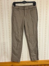 Banana Republic Sloan Plaid Ankle Pants Women s 2 Mid Rise