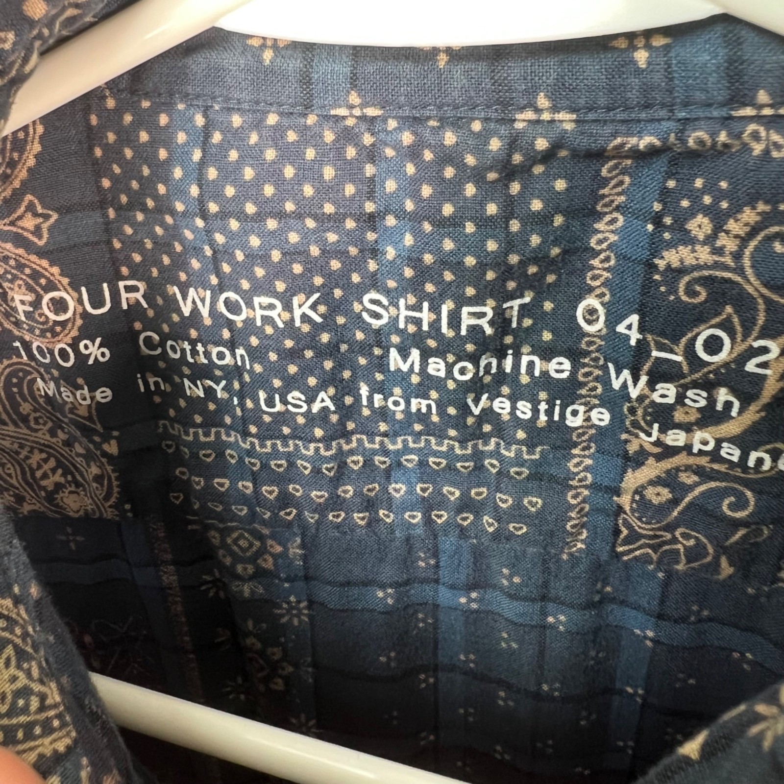 FOUR OBJECTS Mens Patchwork Bandana Print Cotton … - image 3