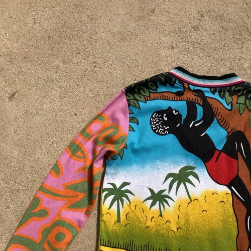Custo Barcelona Top S vintage 90 y2k crocodile jungle graphic print keith haring - Picture 16 of 20