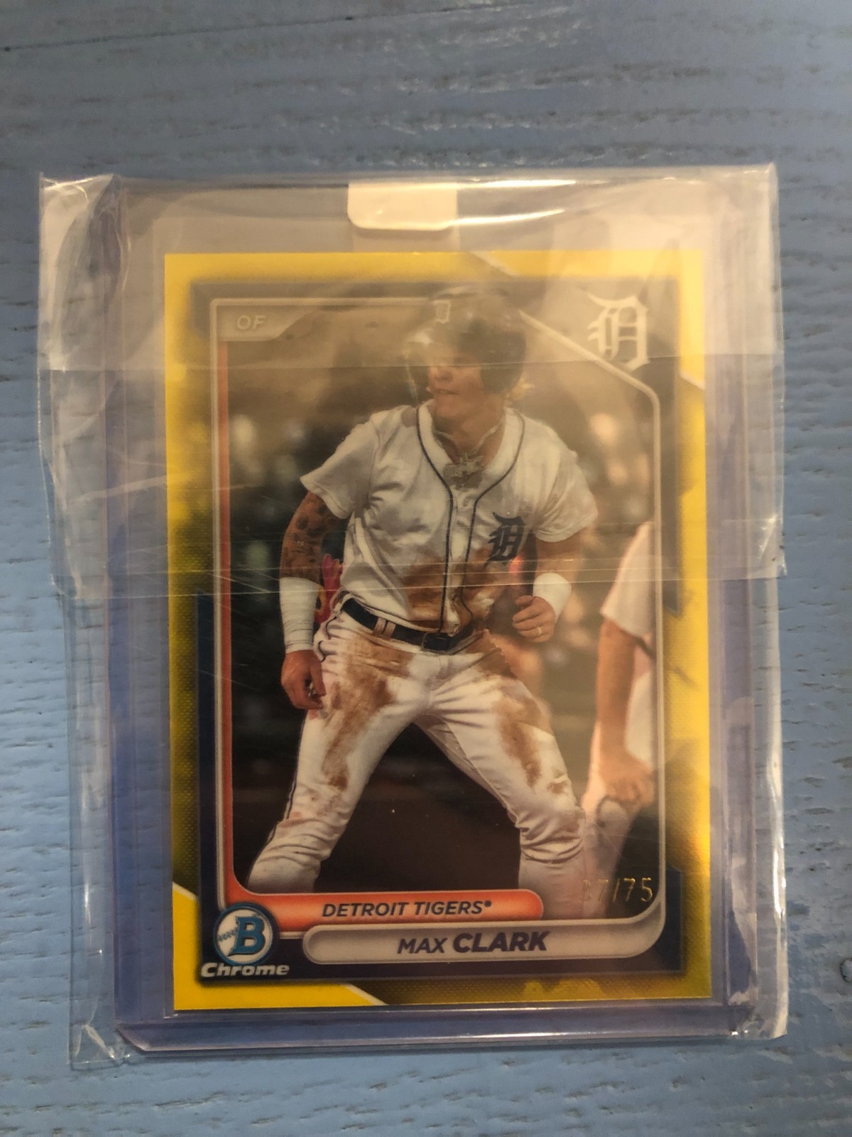 2024 bowman chrome yellow refractor Max Clark /75 BCP-74