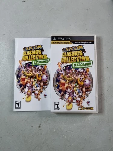 Capcom Classics Collection Reloaded Sony PSP PlayStation Complete w/ Manual