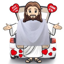9 Pcs Jesus Halloween Trunk or Treat Car Decorations Kit Religious Halloween Suv