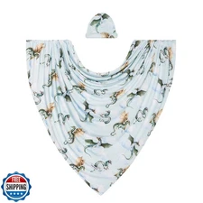 Posh Peanut Baby Swaddle Blanket and Beanie - Matching Newborn Sw