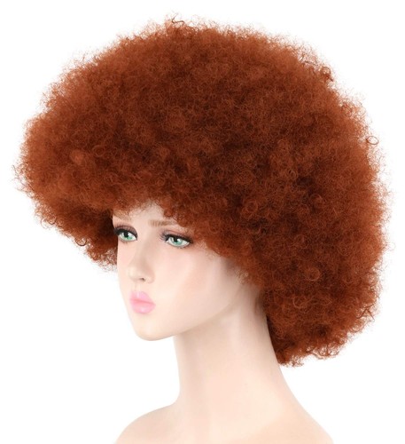 yuehong Short Fluffy Disco Afro Wigs Synthetic Cosplay Fancy Funny Wigs for U