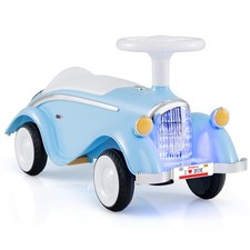 Toddler Ride On Sliding Car Foot to Floor LED Lights Horn Blue 19-36 Months