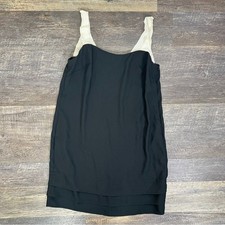 Banana Republic black sleeveless shift dress size 10 B49
