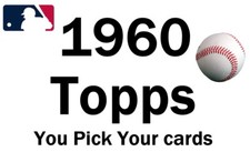 You Pick Your Cards 1960 Topps (156-284) Baseball Set Builder Card Selection
