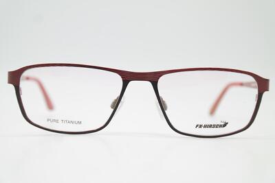 Glasses FX HIRSCH 61771 Titanium Red Metallic Oval Eyeglass Frame New