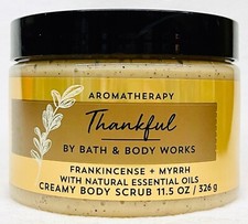 1 Bath  Body Works THANKFUL FRANKINCENSE MYRRH Creamy Body Scrub Can 11.5 oz
