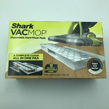 Shark Disposable Hard Floor VacMop Vacuum Mop Pad Refills 10 Count VMP10 Sealed