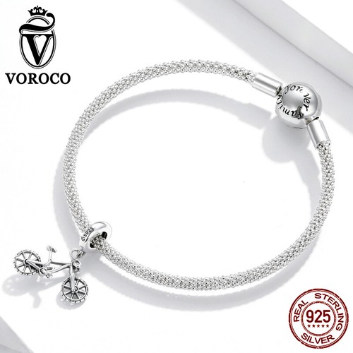 Ciondolo Ciondolo Moda Argento Sterling 925 Zirconia Perline Fai da Te Bracciale Ciondolo Voroco - Foto 38 di 205