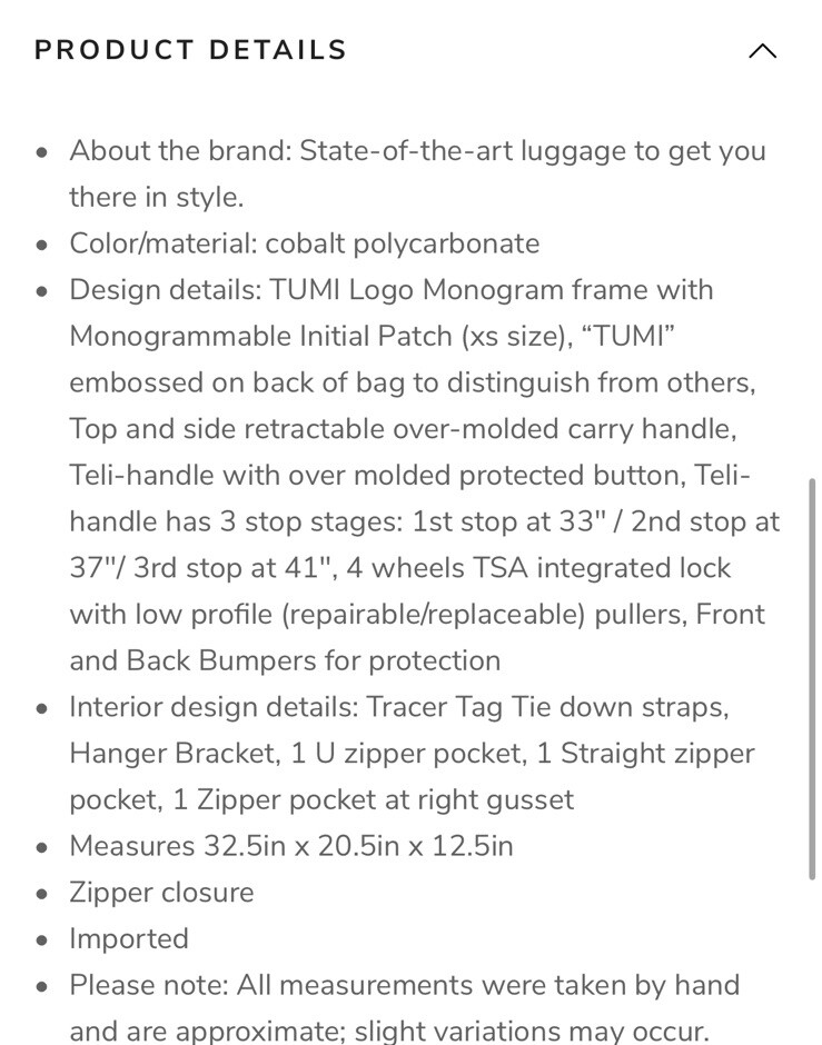 New Tumi Vapor Large Extended Trip Packing Case Hard Shell Luggage Fossil 34&rdquo;