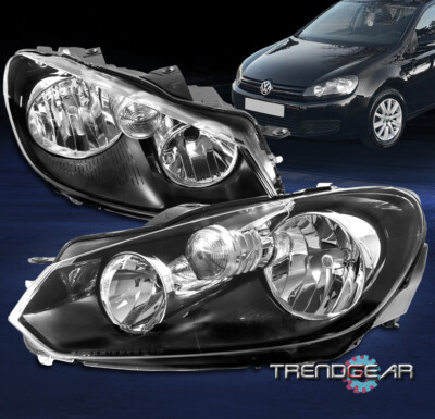 Evan-Fischer Halogen Headlight Set For 2010-2014 VW Jetta – Left & Right With Bulbs
