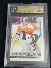 Carter Hart 2018-19 Upper Deck Young Guns Rookie BGS 9.5 RC Flyers Gem Mint