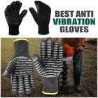 PU Rubber Anti Vibration Work Gloves Shock Proof Impact Reducing Safety Glove