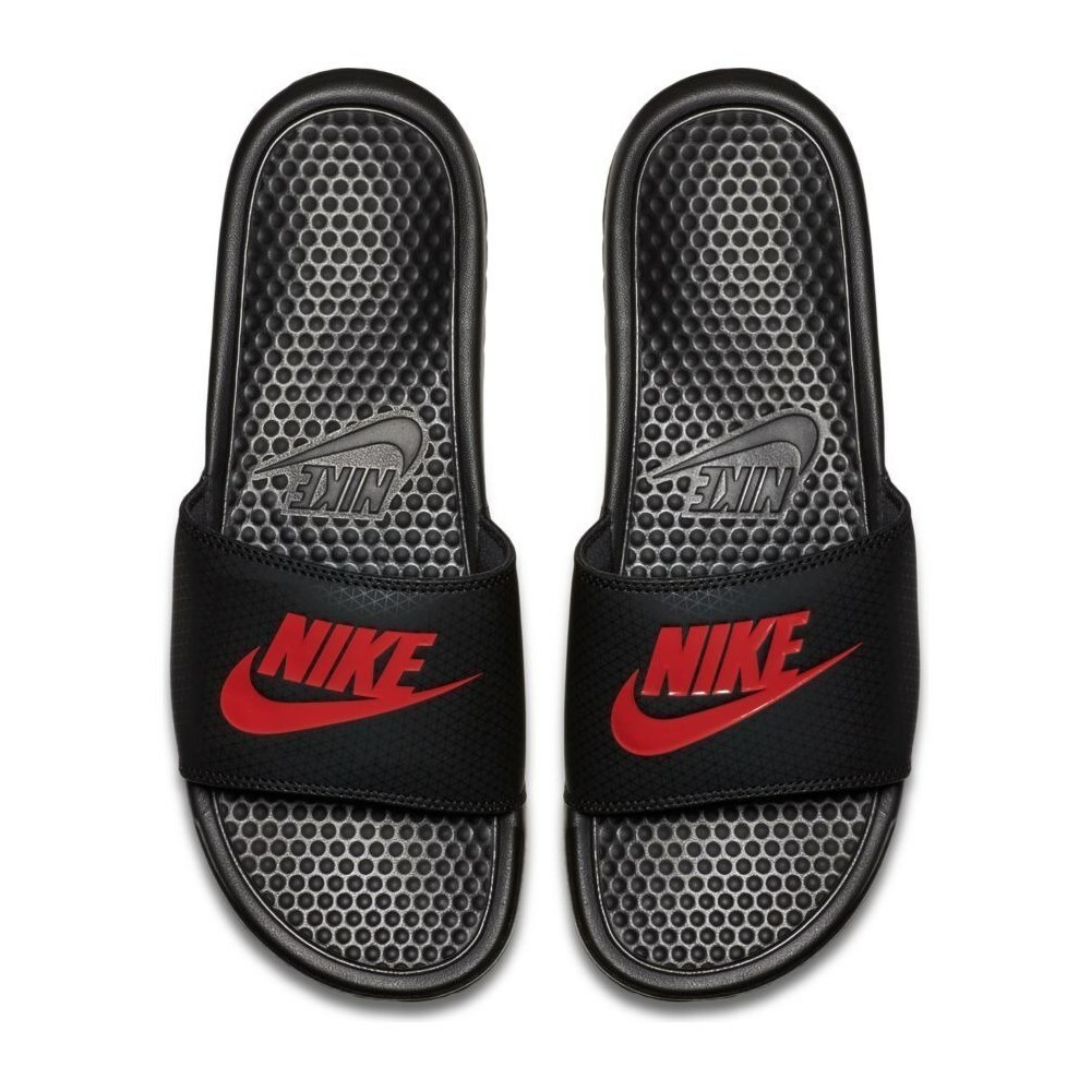 nike benassi red and gold