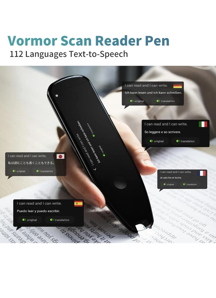 Scanner Pen Dictionary Voice Translator Support 112 Languages - Image 2 of 4