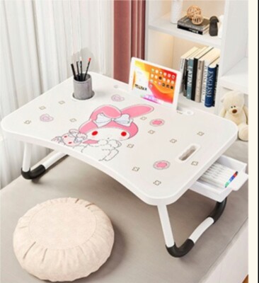 My Melody Folding Computer Desk Painting Table with Bracket and Storage