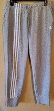 Adidas Gray Front 3 Stripe Pull On Pants Women's size Large Very Good Condition