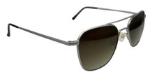 Vintage Rochester Aviator Gray Pilot Metal Sunglasses Korea W/ NEW LENSES