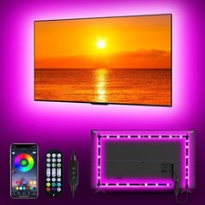 LED Strip Lights for 65"-85" inch TV, 16ft TV LED Sync to Music Backlight Remote