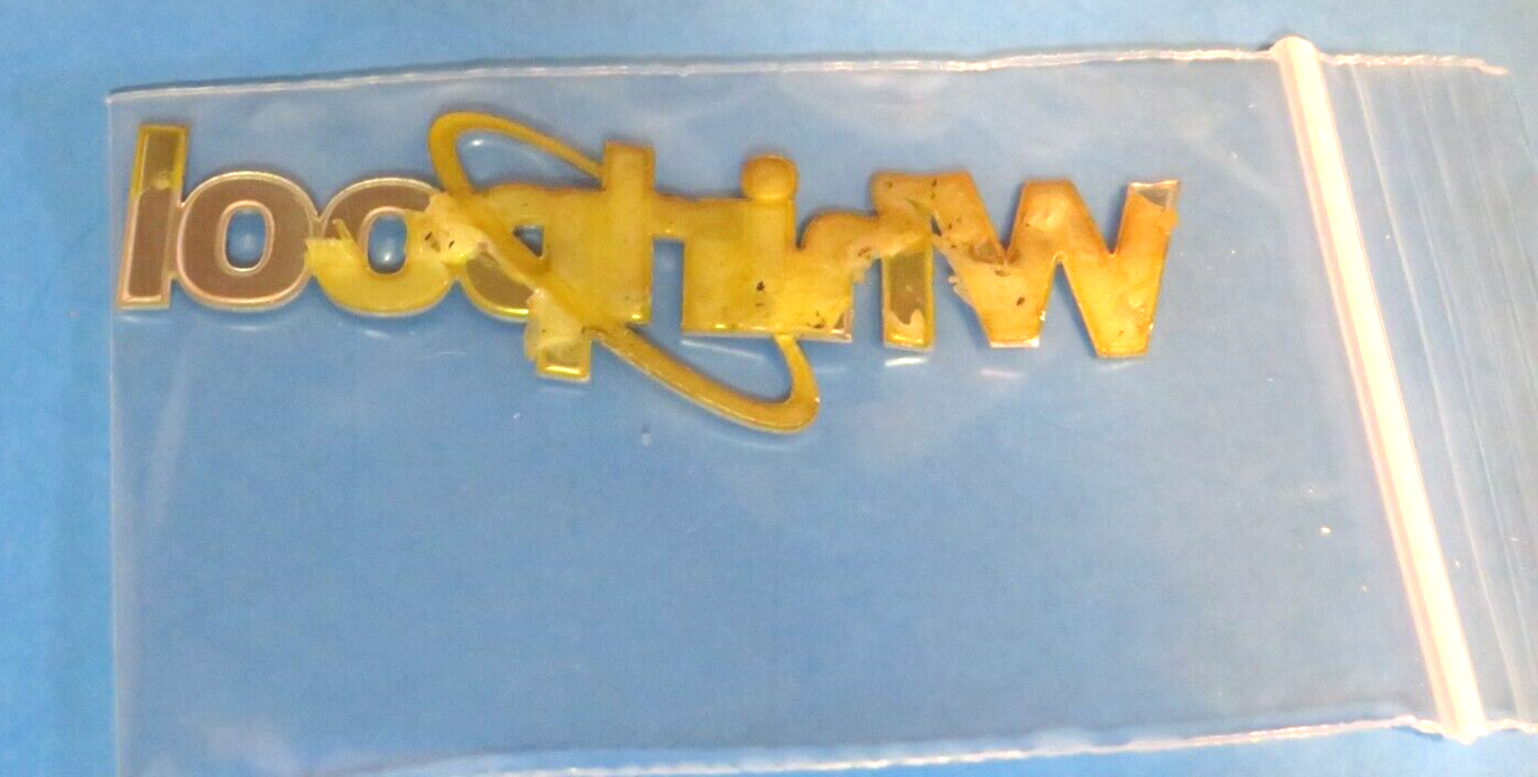 Whirlpool Appliance Nameplate / Emblem / Insignia / Logo 2 1/2" (P6518