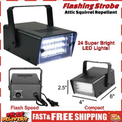 LED White Adjustable Speed DJ Disco Flash Stage Strobe Lights Remote Control SN9