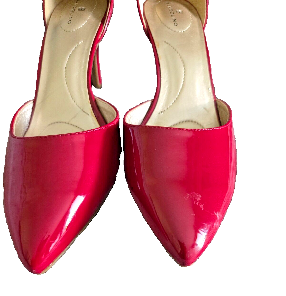 Bandolino Ginata Ankle Strap Red Patent Leather Pumps Sz 10M NWOT