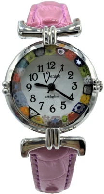 LE GEMME DI VENEZIA Orologio Lady Donna Acciaio watch in Vetro di Murano Murrina Millefiori