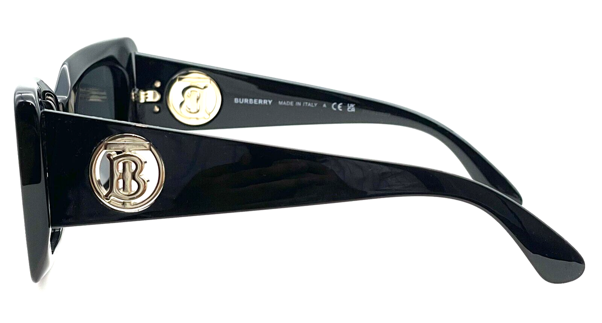 Burberry Daisy BE4344 300187 Sunglasses Black Cat Eye Frame, Grey Lenses Burberry Daisy BE4344 300187 Black/Dark Grey Cat Eye Women main image 2