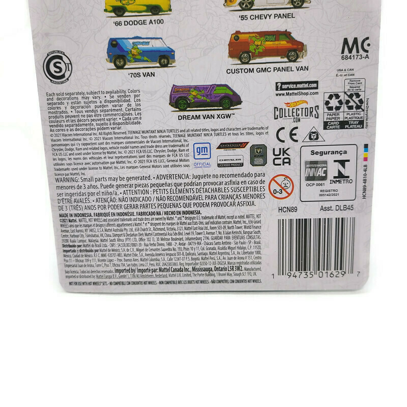 Hot Wheels Premium Teenage Mutant Ninja Turtles 70s Van New