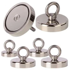 Neodymium Fishing Magnets Pulling Force Super Strong Round Rare Earth 400-1000LB