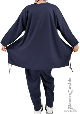 LAGENLOOK Wende-Pullover Long Shirt 44 46 48 50 52 54 56 58 L