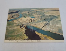 Vtg 1974 Perrine Bridge & Snake River Canyon Idaho Aerial View