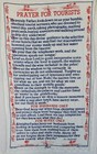 Prayer For Tourists Teatowel, Tea Towel, Vintage, Unused, Irish Linen