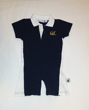 Sara Lynn Togs CAL Football NCAA Baby Boy Romper,Navy Blue Shortalls,3-6 Months