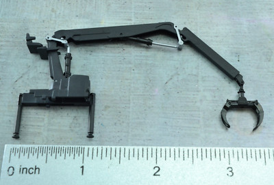 Herpa HIAB Articulated Log Grabber Crane ASSEMBLED Black 1:87 HO (HO6402)